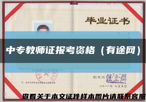 中专教师证报考资格（有途网）缩略图