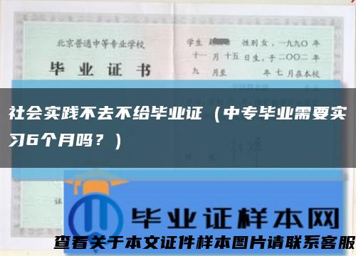 社会实践不去不给毕业证（中专毕业需要实习6个月吗？）缩略图