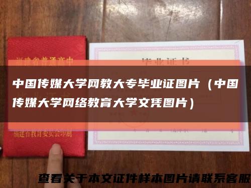 中国传媒大学网教大专毕业证图片（中国传媒大学网络教育大学文凭图片）缩略图