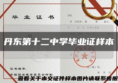 丹东第十二中学毕业证样本缩略图