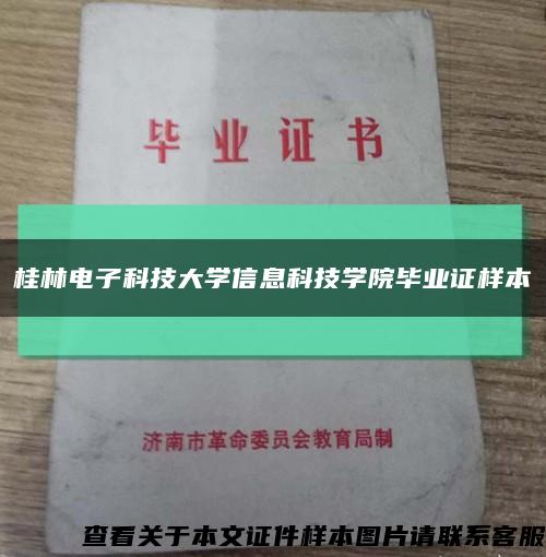 桂林电子科技大学信息科技学院毕业证样本缩略图