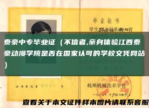 泰豪中专毕业证（不信者,亲身体验江西泰豪动漫学院是否在国家认可的学校文凭网站）缩略图