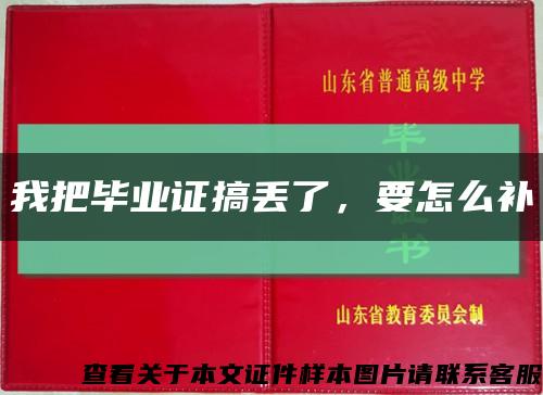我把毕业证搞丢了，要怎么补缩略图