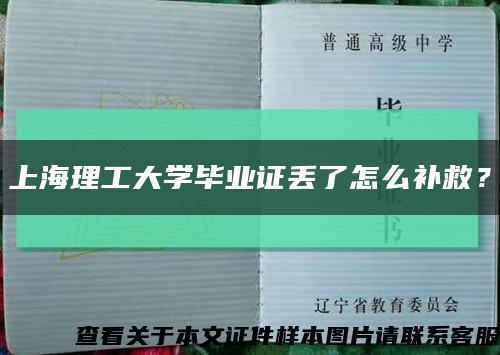 上海理工大学毕业证丢了怎么补救？缩略图