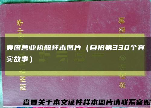 美国营业执照样本图片（自拍第330个真实故事）缩略图