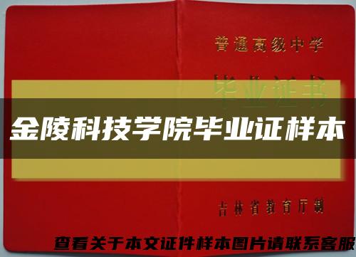 金陵科技学院毕业证样本缩略图