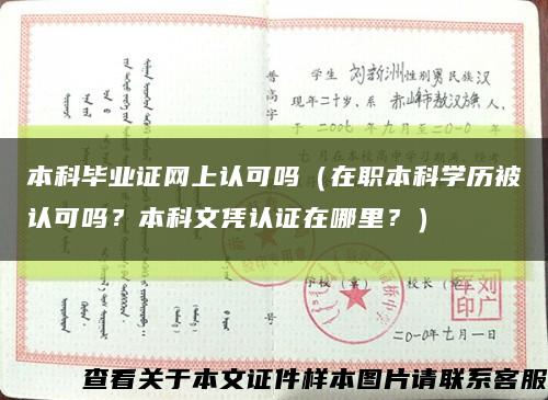 本科毕业证网上认可吗（在职本科学历被认可吗？本科文凭认证在哪里？）缩略图