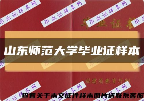 山东师范大学毕业证样本缩略图