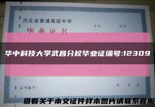 华中科技大学武昌分校毕业证编号:12309缩略图