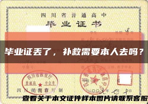 毕业证丢了，补救需要本人去吗？缩略图