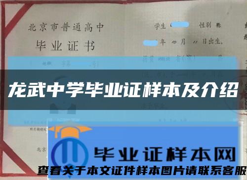 龙武中学毕业证样本及介绍缩略图