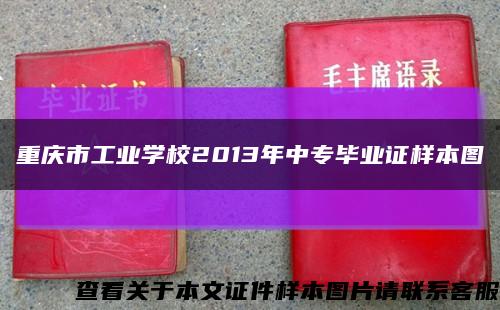 重庆市工业学校2013年中专毕业证样本图缩略图