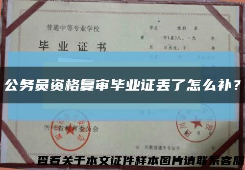 公务员资格复审毕业证丢了怎么补？缩略图
