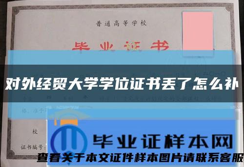 对外经贸大学学位证书丢了怎么补缩略图