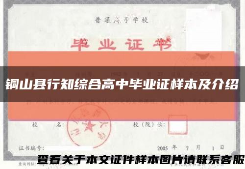 铜山县行知综合高中毕业证样本及介绍缩略图