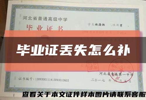 毕业证丢失怎么补缩略图