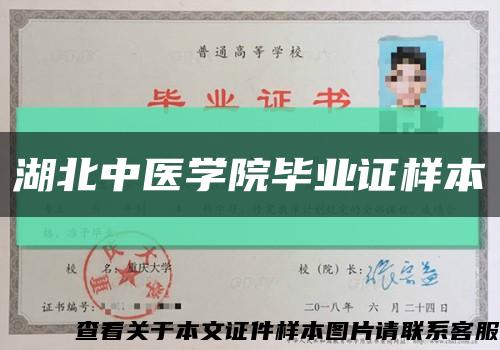 湖北中医学院毕业证样本缩略图