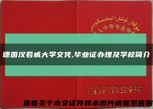 德国汉若威大学文凭,毕业证办理及学校简介缩略图