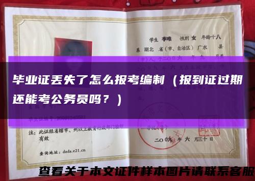 毕业证丢失了怎么报考编制（报到证过期还能考公务员吗？）缩略图