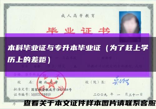 本科毕业证与专升本毕业证（为了赶上学历上的差距）缩略图