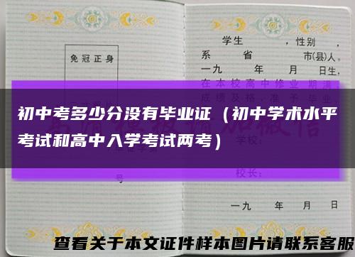 初中考多少分没有毕业证（初中学术水平考试和高中入学考试两考）缩略图