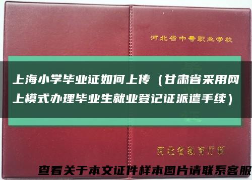上海小学毕业证如何上传（甘肃省采用网上模式办理毕业生就业登记证派遣手续）缩略图