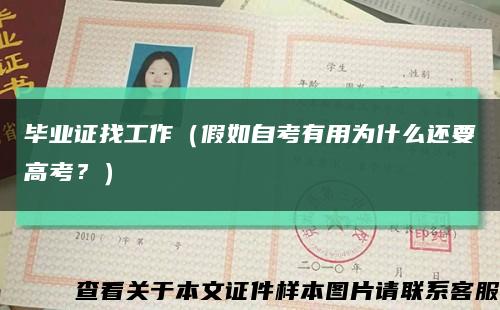 毕业证找工作（假如自考有用为什么还要高考？）缩略图