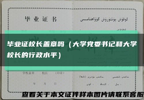 毕业证校长盖章吗（大学党委书记和大学校长的行政水平）缩略图