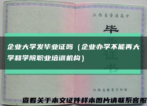 企业大学发毕业证吗（企业办学不能再大学和学院职业培训机构）缩略图