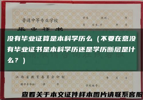 没有毕业证算是本科学历么（不要在意没有毕业证书是本科学历还是学历断层是什么？）缩略图