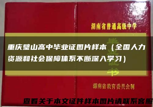 重庆璧山高中毕业证图片样本（全国人力资源和社会保障体系不断深入学习）缩略图