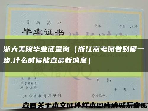浙大美院毕业证查询（浙江高考阅卷到哪一步,什么时候能查最新消息）缩略图