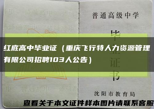 红底高中毕业证（重庆飞行特人力资源管理有限公司招聘103人公告）缩略图