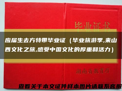 应届生去方特带毕业证（毕业旅游季,来山西文化之旅,感受中国文化的厚重和活力）缩略图