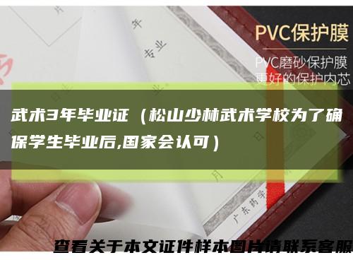 武术3年毕业证（松山少林武术学校为了确保学生毕业后,国家会认可）缩略图