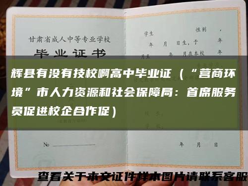 辉县有没有技校啊高中毕业证（“营商环境”市人力资源和社会保障局：首席服务员促进校企合作促）缩略图