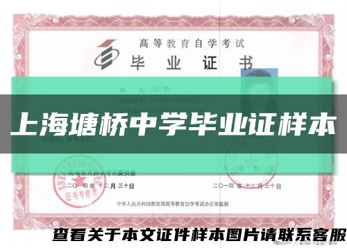 上海塘桥中学毕业证样本缩略图