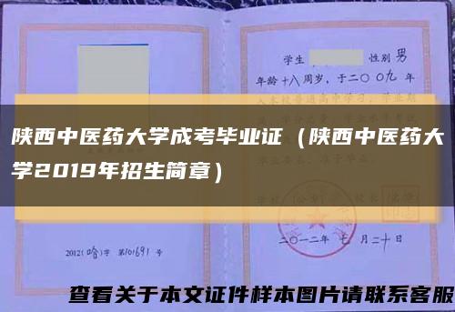 陕西中医药大学成考毕业证（陕西中医药大学2019年招生简章）缩略图