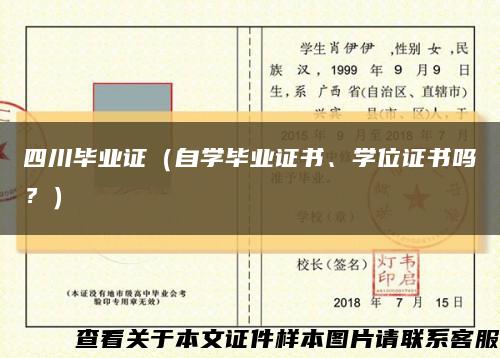 四川毕业证（自学毕业证书、学位证书吗？）缩略图