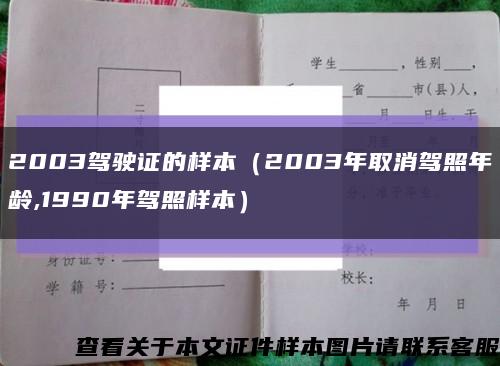 2003驾驶证的样本（2003年取消驾照年龄,1990年驾照样本）缩略图