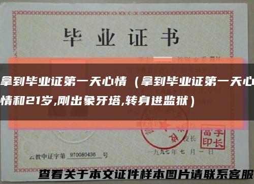 拿到毕业证第一天心情（拿到毕业证第一天心情和21岁,刚出象牙塔,转身进监狱）缩略图