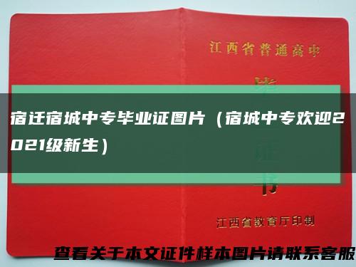 宿迁宿城中专毕业证图片（宿城中专欢迎2021级新生）缩略图