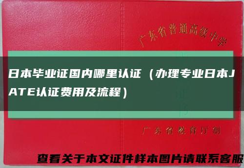 日本毕业证国内哪里认证（办理专业日本JATE认证费用及流程）缩略图