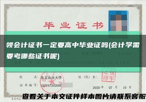 领会计证书一定要高中毕业证吗(会计学需要考哪些证书呢)缩略图