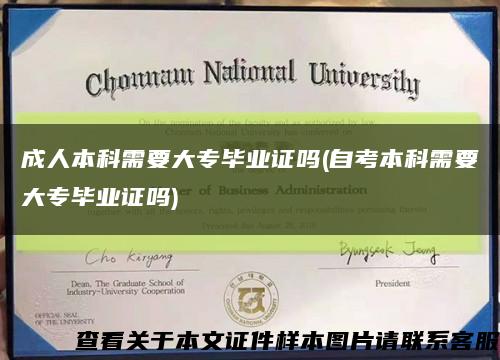 成人本科需要大专毕业证吗(自考本科需要大专毕业证吗)缩略图