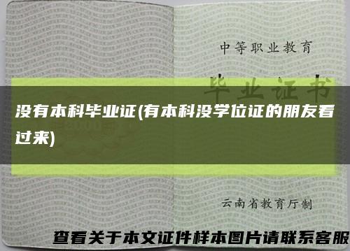 没有本科毕业证(有本科没学位证的朋友看过来)缩略图