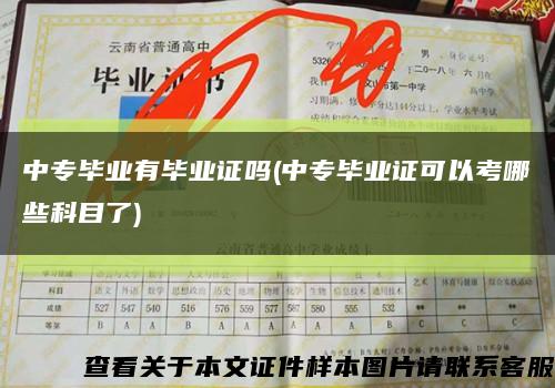 中专毕业有毕业证吗(中专毕业证可以考哪些科目了)缩略图