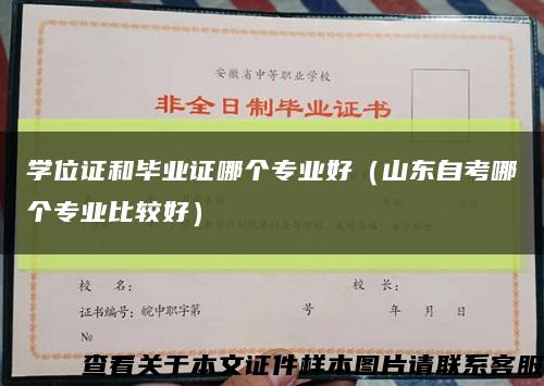 学位证和毕业证哪个专业好（山东自考哪个专业比较好）缩略图