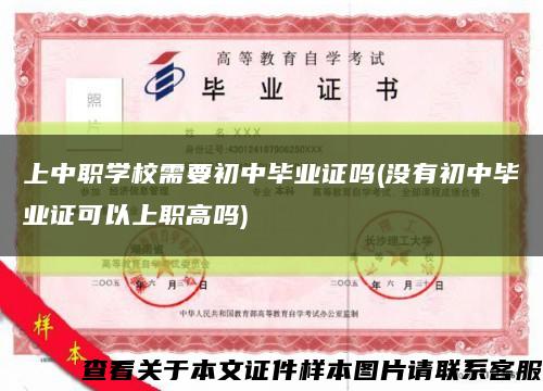 上中职学校需要初中毕业证吗(没有初中毕业证可以上职高吗)缩略图