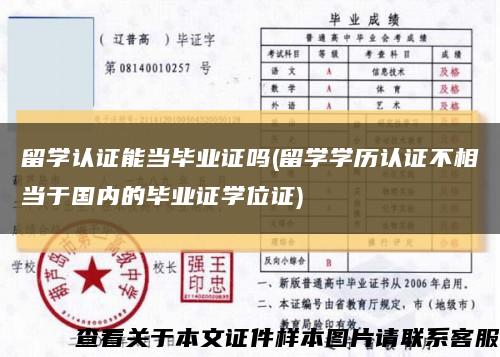 留学认证能当毕业证吗(留学学历认证不相当于国内的毕业证学位证)缩略图